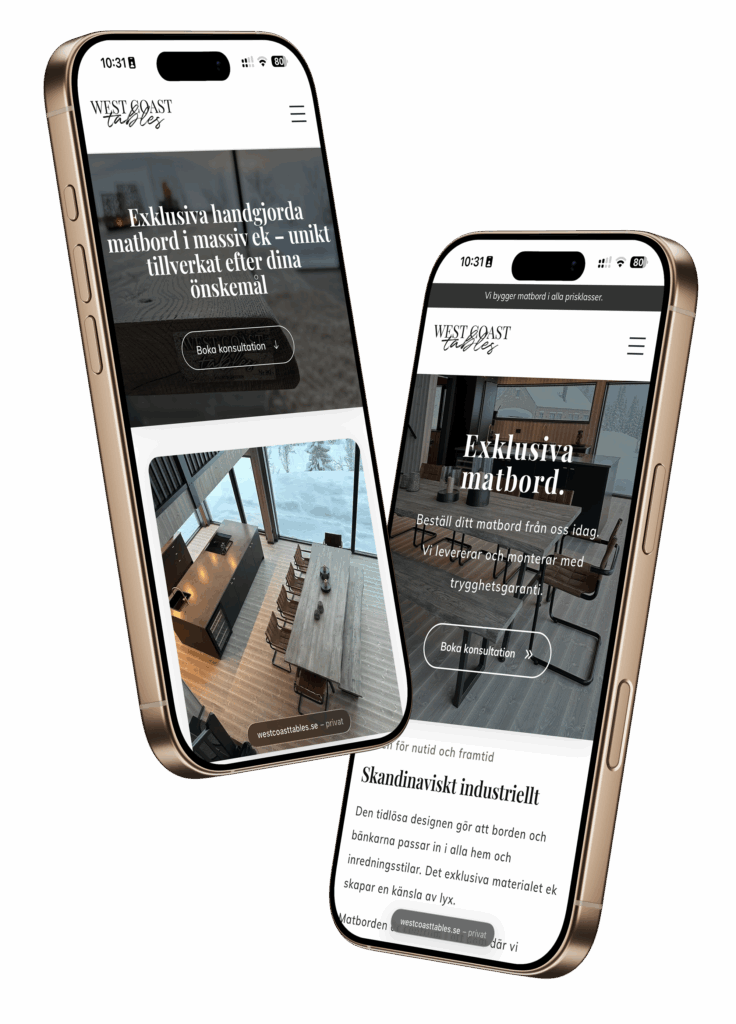 case west coast tables iphone mockup